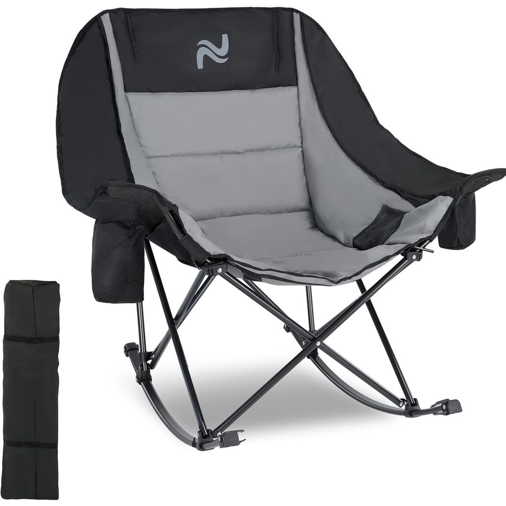 Outdoor Camping Rocking Chair - Tragbarer Outdoor-Schaukelstuhl mit Kühltasche - 180