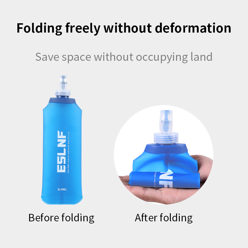 Collapsible Water Bottle - 500 ml zusammenklappbare Wasserflasche, weiche Flasche,