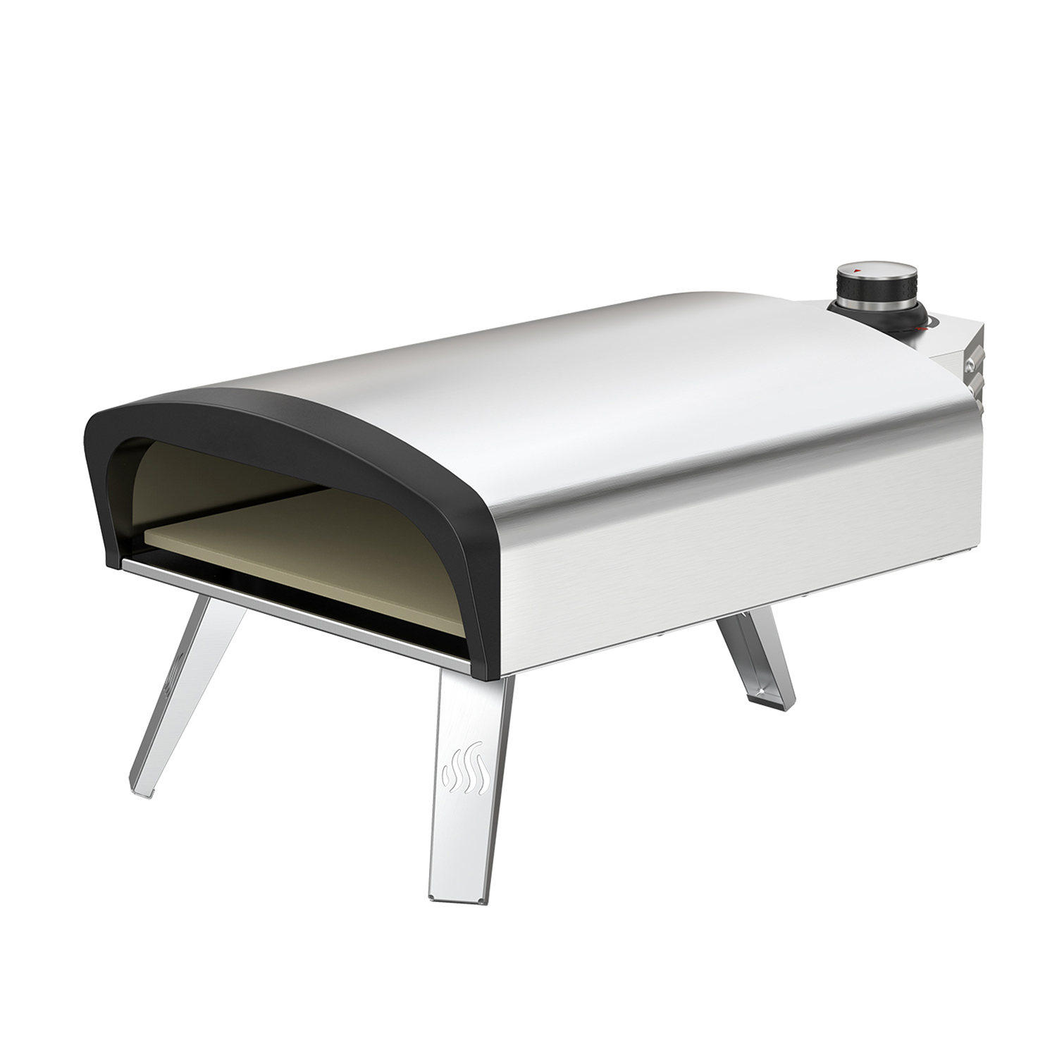 Outdoor Camping Oven - Pizzaofen mit Steinplatte, Camping-Gasofen aus Edelstahl