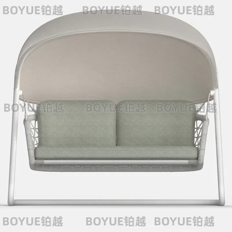 Outdoor Camping Rocking Chair - Blauer wasserdichter Outdoor-Schaukelstuhl im nordischen Stil