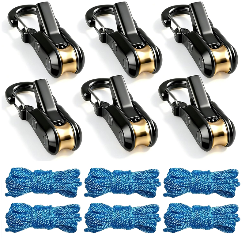 Outdoor Camping Guy - 8-teiliges Camping-Zeltseil-Spanner-Set, Verstellbare Rollenseil-Sperrklammern für Abspannleinen,