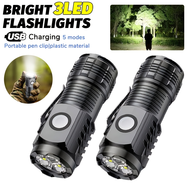 Outdoor Camping Decor - Tragbare Mini-LED-Handtaschenlampe Leistungsstarke Fingerspitzen-Taschenlampe Outdoor Wasserdichte