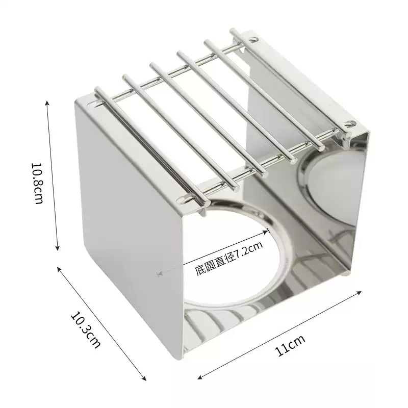Outdoor Camping Cooking Equipment - Quadratischer Kaffeekocherständer aus Edelstahl, stabiler Topfständer
