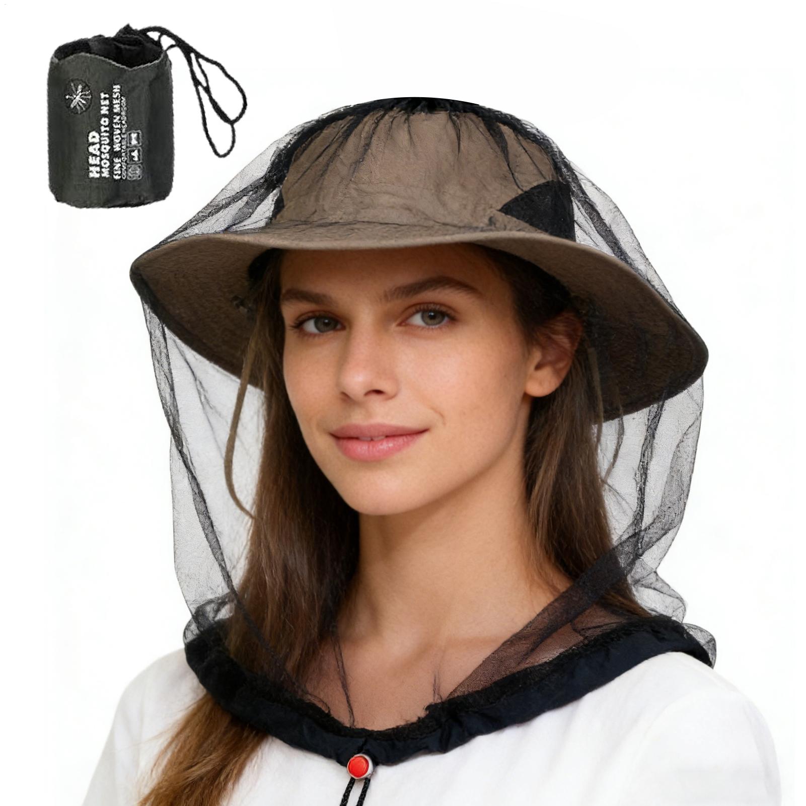 Outdoor Camping Mosquito Net - Atmungsaktives Fliegennetz mit Kordelzug, feinmaschiges Moskitonetz
