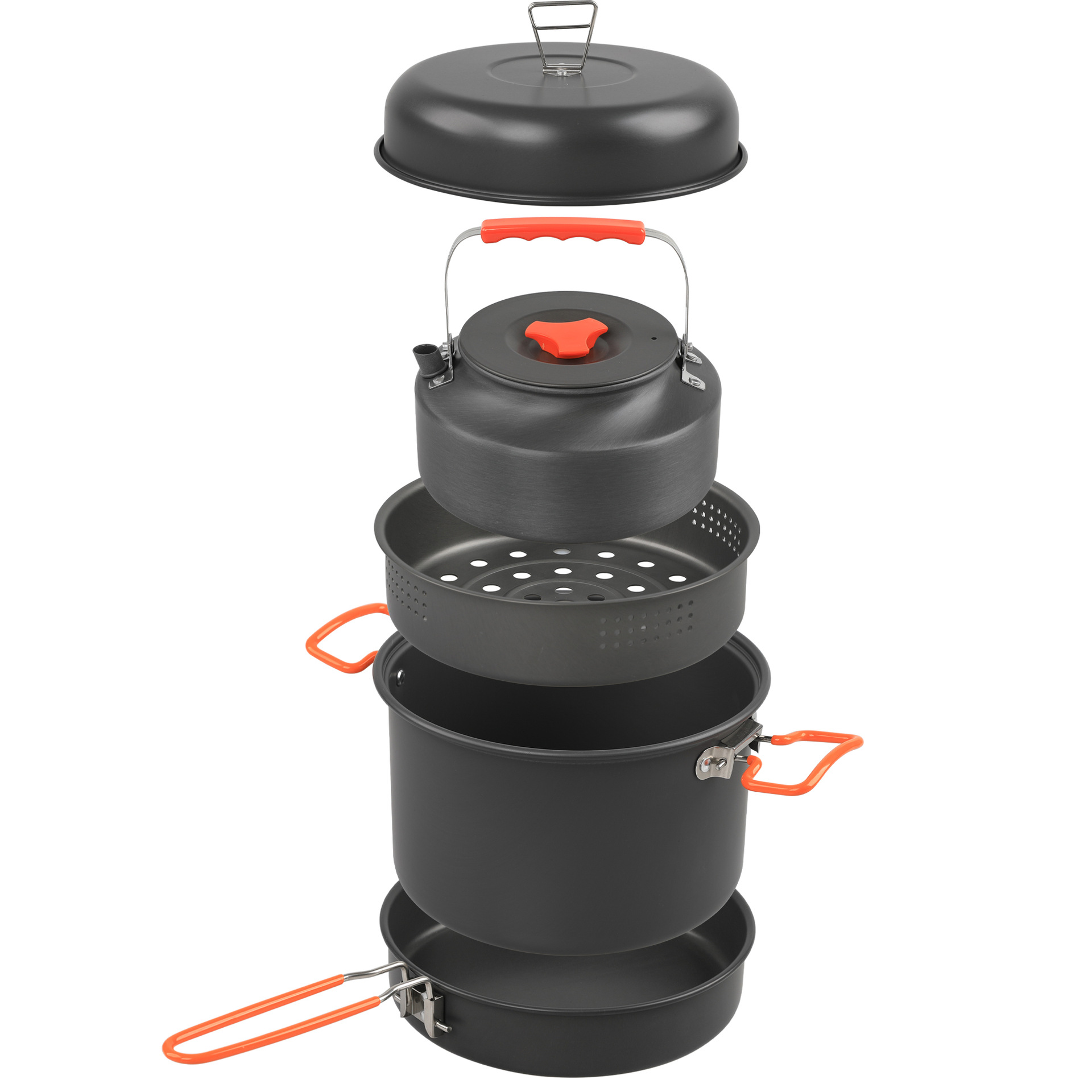 Outdoor Camping Kettle - Outdoor-Kochgeschirr-Set Camping Kochtopf Wasserkocher Dampf garer