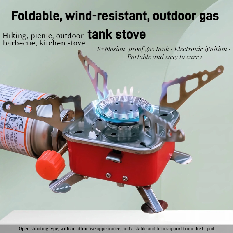 Outdoor Camping Oven - Outdoor Mini Quadratischer Campingkocher Tragbarer Klappbarer