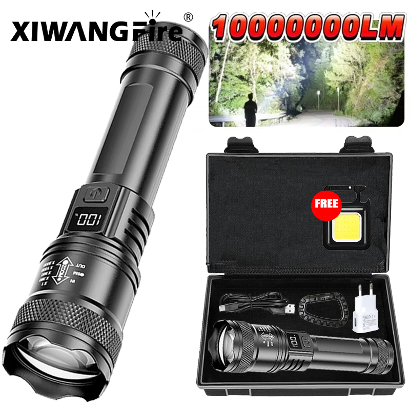 Outdoor Camping Decor - Ultrahelle LED-Taschenlampe, 2000 lm, Typ C,