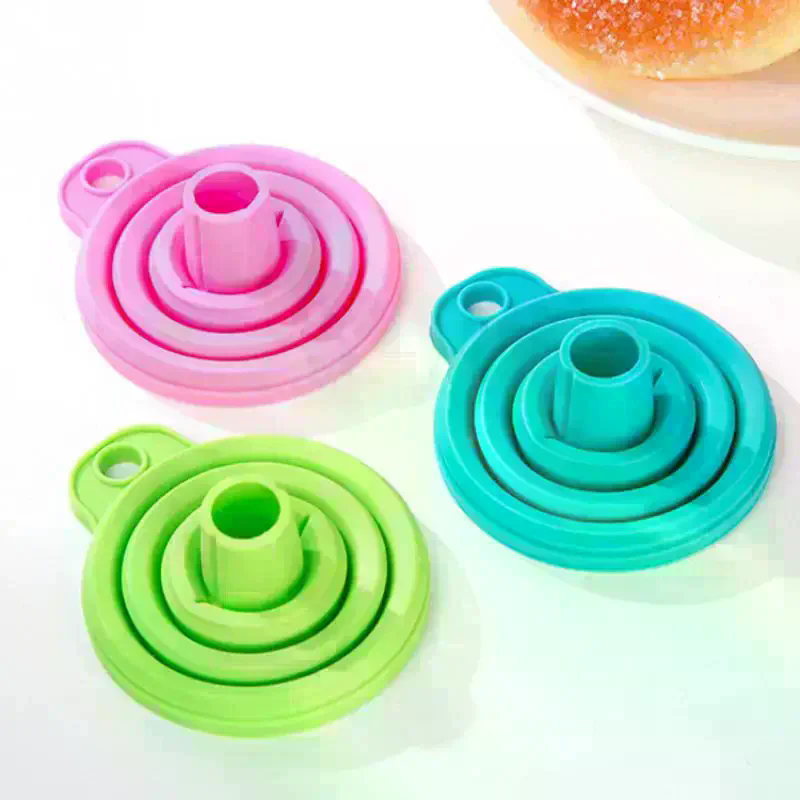 Collapsible Water Bottle - 10-teiliges Silikon-Klapptrichter-Set, lebensmittelechter faltbarer Filter für