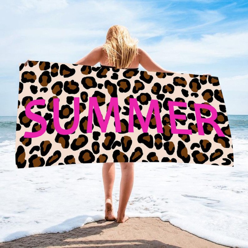Outdoor Camping Blanket - Badetuch mit Leopardenmuster, 70 x 140