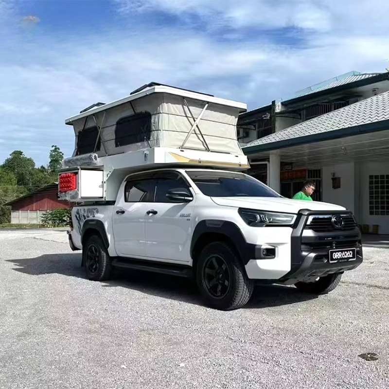 Outdoor Camping Beds For Sale - Aufklappbares Dachzelt für Kurzbett-Pickup-Trucks, Flachbett-Dachzelt, Outdoor-Campingunterstand