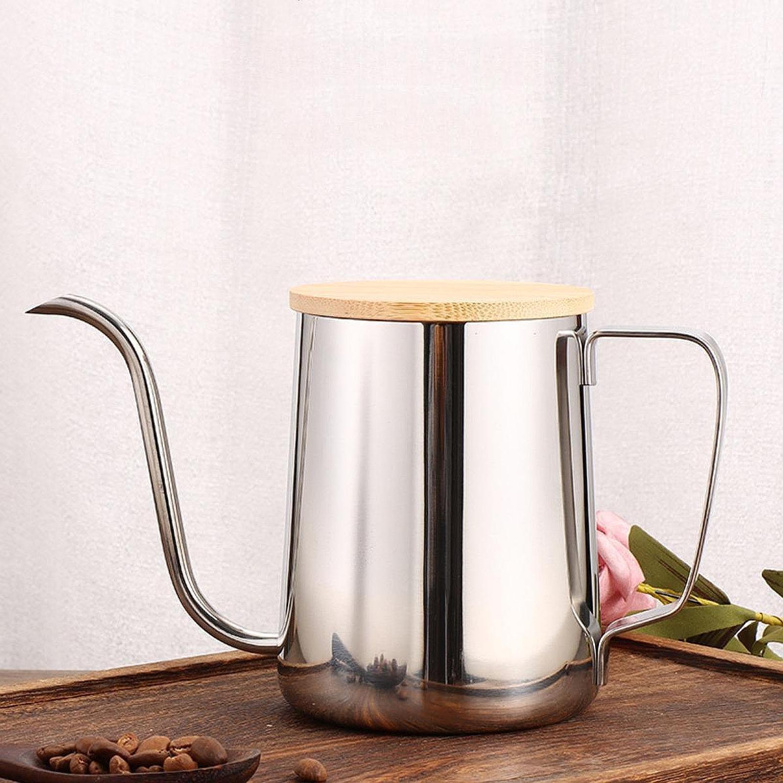 Outdoor Camping Kettle - Übergießen Sie Wasserkocher, Camping-Kaffeekanne, 600 ml,