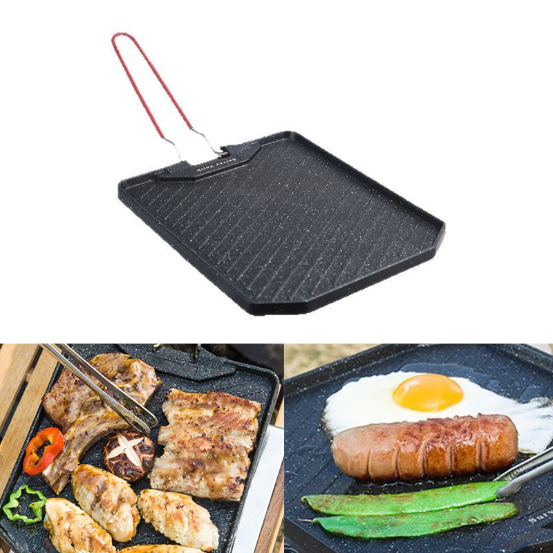 Outdoor Camping Oven - Outdoor-Camping-Grillpfanne, antihaftbeschichtete Bratpfanne für den Haushalt,