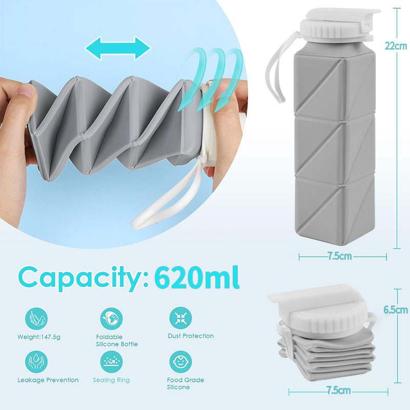 620 ml zusammenklappbarer Wass – Collapsible Water Bottle Bewertung und Preis
