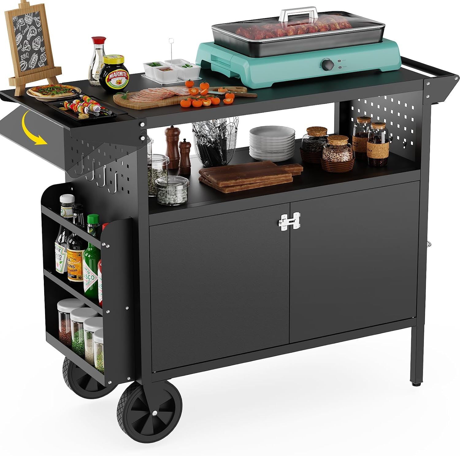 Outdoor-Grillwagen mit Staurau – Outdoor Camping Grill Bewertung und Preis