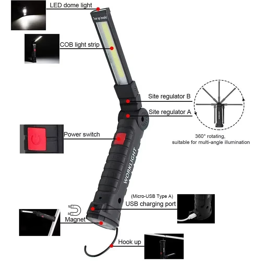 Tragbare LED-Taschenlampe mit  – Outdoor Camping Decor Bewertung und Preis