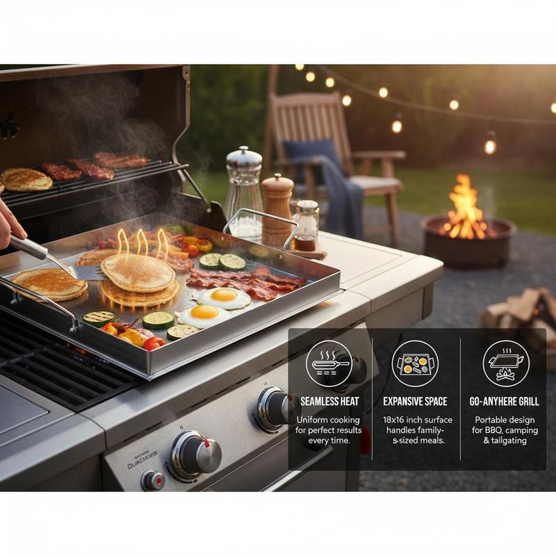 Universelle Flachgrillplatte 1 – Outdoor Camping Cooking Equipment Bewertung und Preis