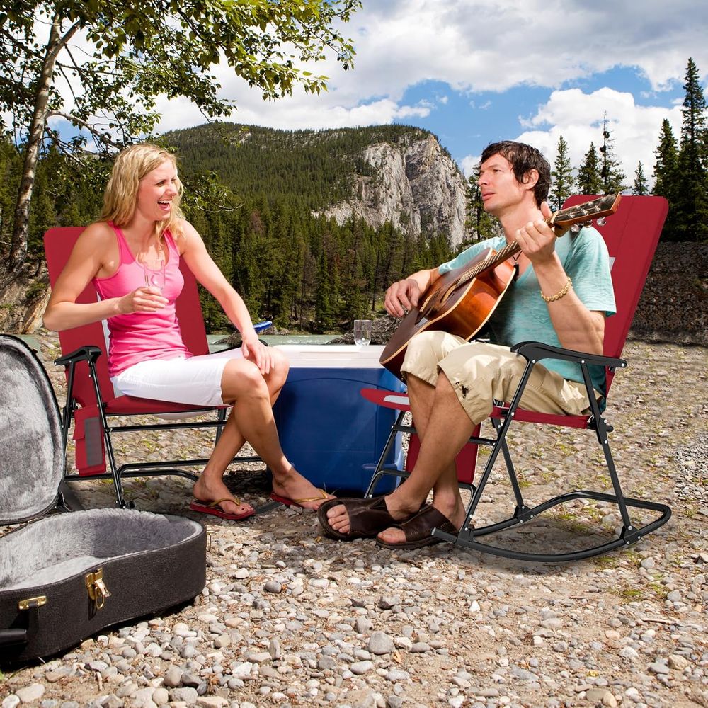 Extra großer gepolsterter Outd – Outdoor Camping Rocking Chair Bewertung und Preis
