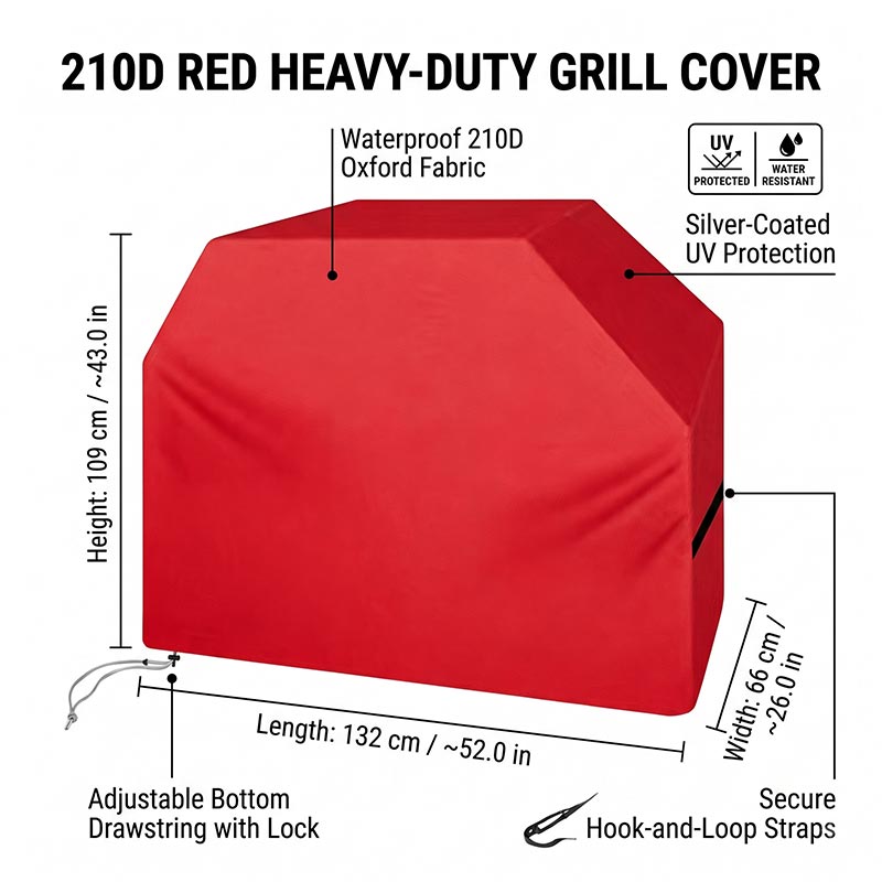 210D BBQ-Abdeckung Staubdicht  – Outdoor Camping Grill Bewertung und Preis