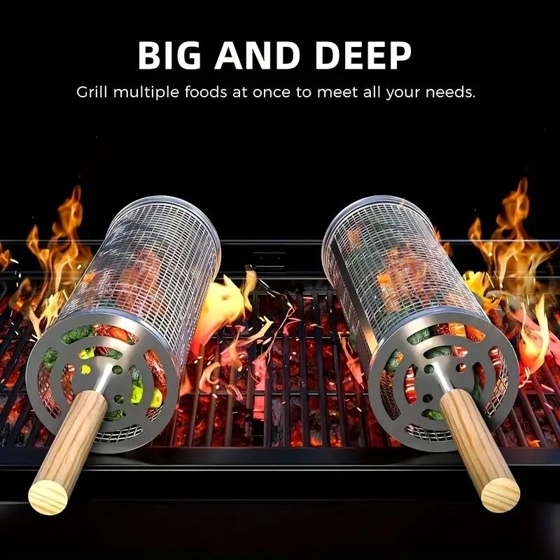 Edelstahl BBQ-Grillkorb, Runde – Outdoor Camping Grill Bewertung und Preis