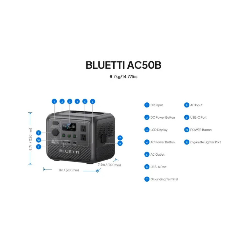 BLUETTI AC50B Tragbare Powerst – Outdoor Camping Kettle Bewertung und Preis