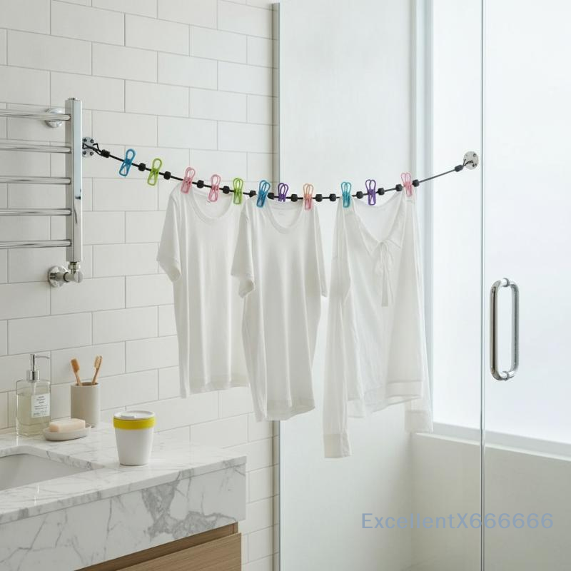 Elastische Wäscheleine mit Kla – Outdoor Camping Bathroom Bewertung und Preis