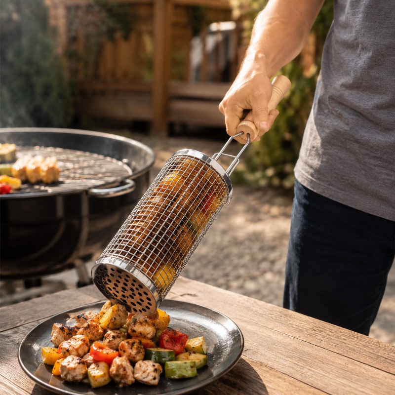 Runder Grillkorb-Set aus Edels – Outdoor Camping Grill Bewertung und Preis