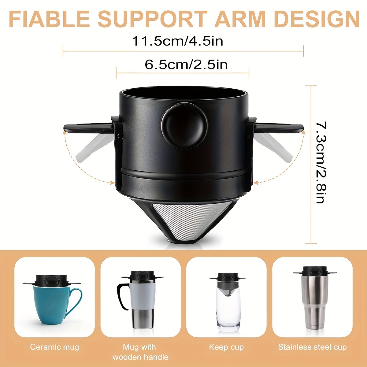Kaffeefilterbecher, tragbar, w – Collapsible Water Bottle Bewertung und Preis